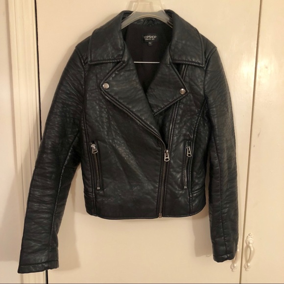 Topshop Jackets & Blazers - Topshop leather moto jacket